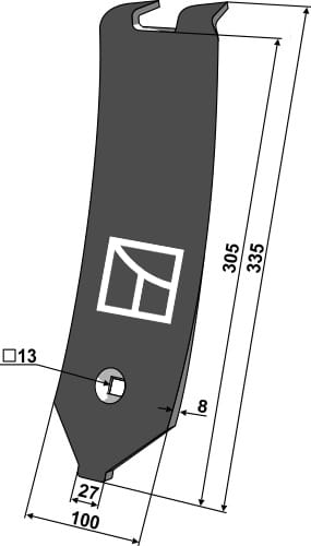ET43160 Mittelleitblech - passend zu Lemken 3374484
