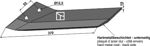 ET53302 Flügelschar L - passend zu Lemken 3374539