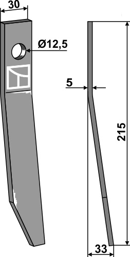 101.IND-1583-L Finger L - passend zu Kverneland KT39113000