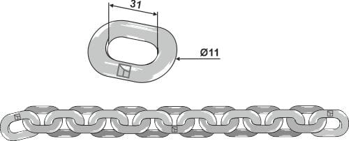 BL12947 Kratzbodenkette 11x31 - D5