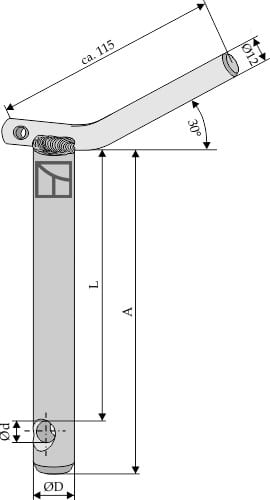 14-28-150 KAT II Sicherungsbolzen für Unterlenker