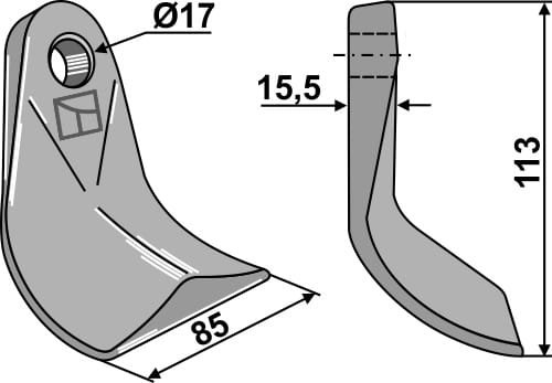 BL27932 Messer - passend zu Gramegna