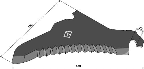 Ladewagenmesser 5mm - passend zu Pöttinger 434.126 BL29797 Ladewagenmesser 5mm - passend zu Pöttinger 434.126