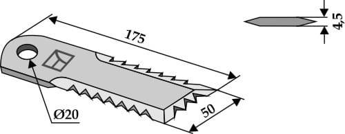 BL4328 Häckslermesser - passend zu Rekord HF44443