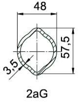 Walterscheid Profilrohr beschichtet Zitrone 2aG - 1000mm Walterscheid Profilrohr beschichtet Zitrone 2aG - 1000mm