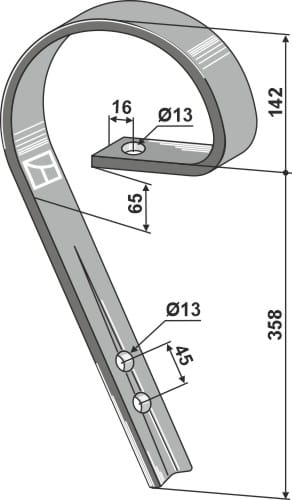 Schleppzinken - passend zu Rabe 6246.61.01 BL28682 Schleppzinken - passend zu Rabe 6246.61.01