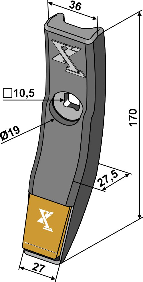 BL22742 Scharspitze Hartmetall - passend zu Väderstad 207053