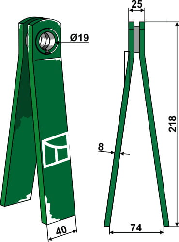 85-103 Aufbereiterzinken - passend zu Krone 002505503