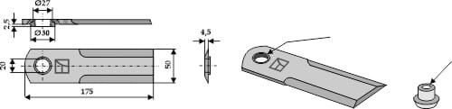 BLET31144 Häckslermesser - passend zu CASE 1994760C4