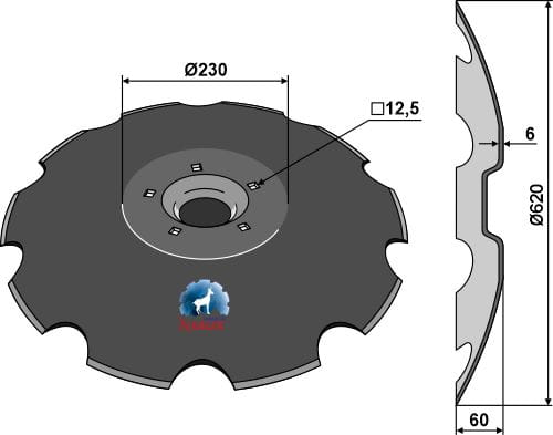 Tellerscheibe Ø620mm - passend zu Lemken Rubin 9 - 3490467 BL30144 Tellerscheibe Ø620mm - passend zu Lemken Rubin 9 - 3490467