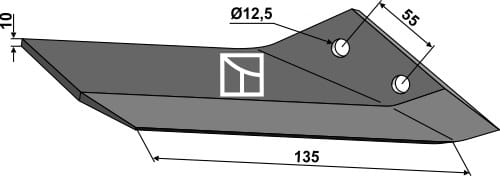 ET80669 Flügelschar R - passend zu Lemken 3374460