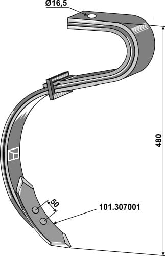 BL28847 Zinken mit Schar 2 1/2 Lagig - passend zu Ventzki