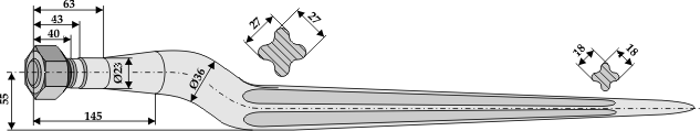 BL2713 Silozinken 910mm / M22x1,5 - passend zu Vicon