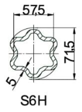 Walterscheid Profilrohr gehärtet Stern S6H - 680mm