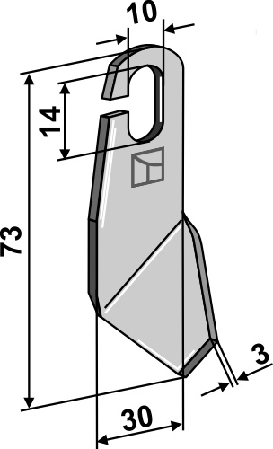BL27882 Flügelmesser L - passend zu Amazone	990003 - als paar 8756000