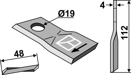 BL4346 Rotorklinge - passend zu Fella 131117 / 134308 / 123707