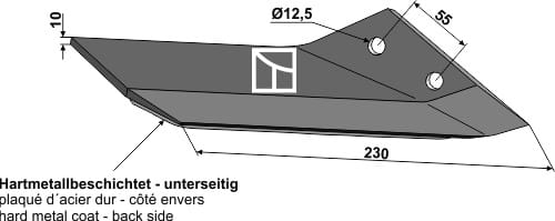BLET47164 Flügelschar R - passend zu Lemken Karat 3374462