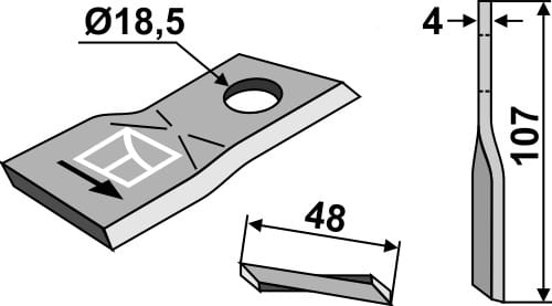 Rotorklinge - passend zu Vicon VN90261559 / VN9936155901 BL4386 Rotorklinge - passend zu Vicon VN90261559 / VN9936155901