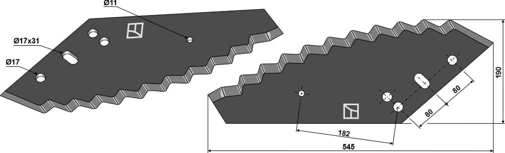 Futtermischwagenmesser - passend zu JF-Stoll 1380-0040 / 8113800040 BL29769 Futtermischwagenmesser - passend zu JF-Stoll 1380-0040 / 8113800040