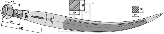 BLET10488 Greiferzinken 810mm / M20x1,5 - 18813