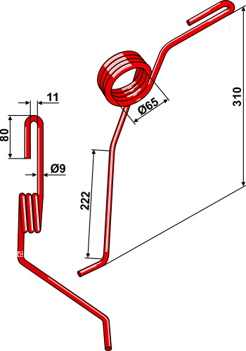 ET013968 Striegelzinken HR - passend zu Lemken 3537056