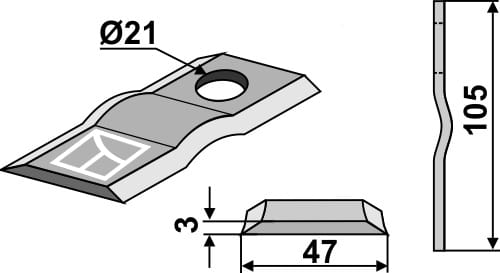 BL4374 Rotorklinge - passend zu Krone 001432370 / Kverneland KT4189900001 / Claas 0001040041 / PZ-Zweegers