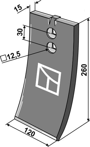 BL23780 Scharspitze 260mm - passend zu Väderstad 489403 / 489403-1
