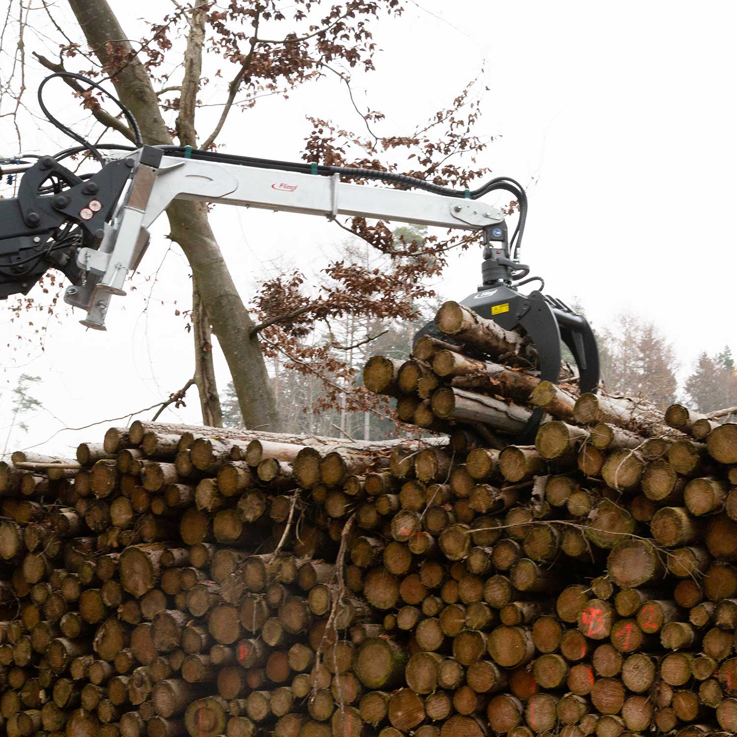 BL25481 Fliegl Rückezange 5T Teleskop mit Endlosrotator - Euro / KAT 2