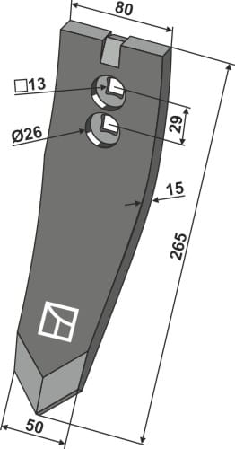 BL23774 Scharspitze 265mm - passend zu Väderstad	188623