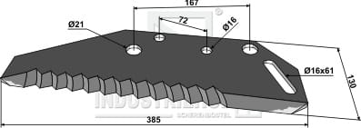 Ladewagenmesser 5mm - passend zu Pöttinger 434.017 BL29867 Ladewagenmesser 5mm - passend zu Pöttinger 434.017