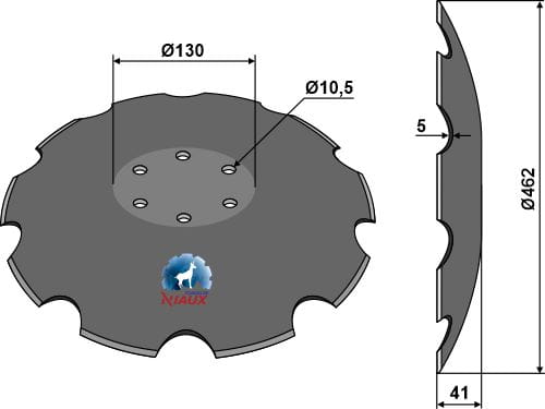 Tellerscheibe Ø462mm - passend zu Lemken Heliodor 3490471 BL30156 Tellerscheibe Ø462mm - passend zu Lemken Heliodor 3490471