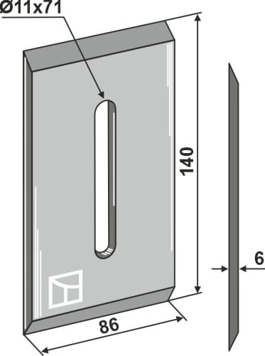 BL3122 Abstreiferblech - passend zu Niemeyer 034575