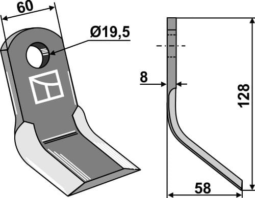 BL27992 Y-Messer - passend zu John Deere