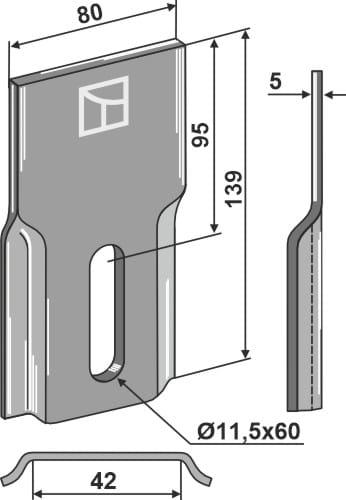 Abstreiferblech 139mm - passend zu Vicon / Feraboli 525 32/30 BL3139 Abstreiferblech 139mm - passend zu Vicon / Feraboli 525 32/30