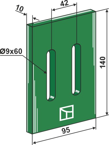BL3177 Greenflex Kunststoff-Abstreifer - passend zu Maschio / Gaspardo 27100539 - 36100499