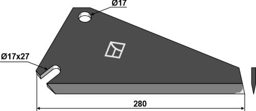 Ladewagenmesser 5mm - passend zu Pöttinger 434.011 BL29873 Ladewagenmesser 5mm - passend zu Pöttinger 434.011