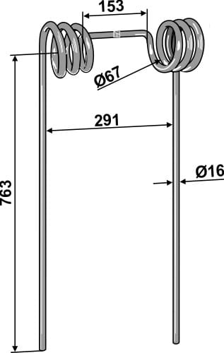 Strohstriegelzinken - passend zu Bednar KM130010 / Degelmann 143113 BL29194 Strohstriegelzinken - passend zu Bednar KM130010 / Degelmann 143113
