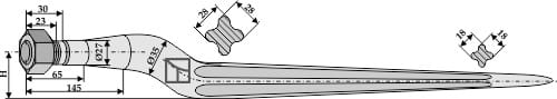 BLET66072 Silozinken 905mm / M20x1,5