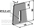 BL30255 Abstreiferblech für Packerwalzen