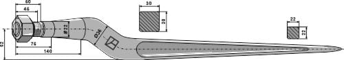 BL29466 Silozinken 910mm / M24x1,5