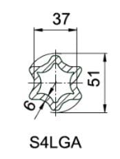 Walterscheid Profilrohr beschichtet Stern S4LGA - 1000mm Walterscheid Profilrohr beschichtet Stern S4LGA - 1000mm