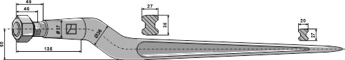 BL2716 Silozinken M22x1,5 / 920mm