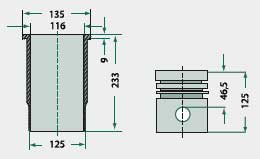 John Deere Motortypen: 6466T, 6466 Kolbensatz kpl. John Deere Motortypen: 6466T, 6466 Kolbensatz kpl.