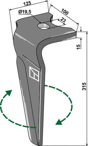BL27514 Kreiseleggenzinken 315mm rechts - passend zu Alpego D05651