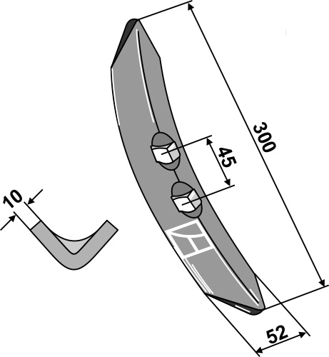 Schar 300mm - passend zu Köckerling 504019 BL28829 Schar 300mm - passend zu Köckerling 504019