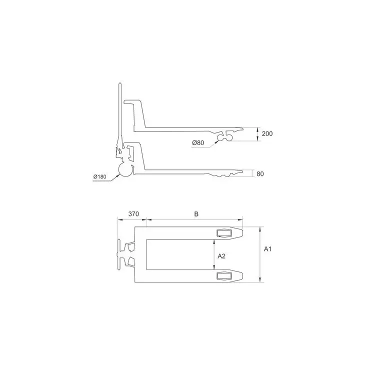 Elmag Handhubwagen lange Ausführung - 2500kg