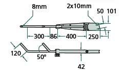 Teleskop-Spiegelhalter rechts BL17705 Teleskop-Spiegelhalter rechts