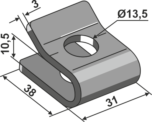 Befestigungsklammer - passend zu Niemeyer 010168/Claas 0009536432/Deutz-Fahr VF16606396/Pöttinger 23 15-1002 Befestigungsklammer - passend zu Niemeyer 010168/Claas 0009536432/Deutz-Fahr VF16606396/Pöttinger 23