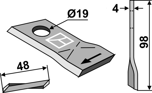 BL4342 Rotorklinge - passend zu Deutz-Fahr VF16503464, VF16503460 / Fella 121713