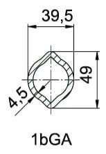 Walterscheid Profilrohr beschichtet Zitrone 1bGA - 1000mm Walterscheid Profilrohr beschichtet Zitrone 1bGA - 1000mm